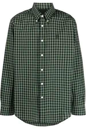 Givenchy 4G motif-embroidered checked shirt