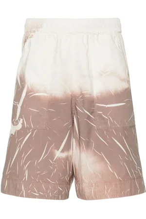 Stone Island Abstract-print elasticated-waist shorts