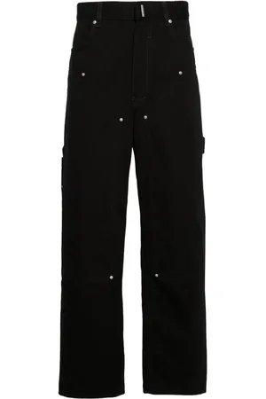 Givenchy Wide-leg logo-plaque carpenter jeans