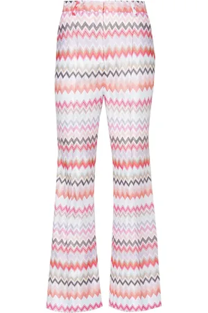 Missoni Zigzag-woven cropped trousers