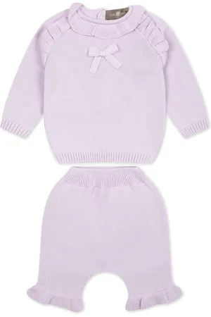 LITTLE BEAR Cotton knitted trousers set