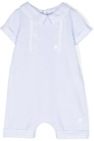 PATACHOU Check pattern-detail cotton romper