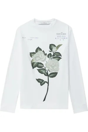 Rokh Rose-print long-sleeve top