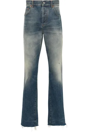 Gucci Mid-rise straight-leg raw-cut jeans