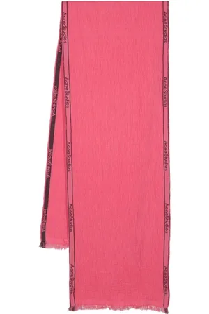 Acne Studios Jacquard-logo seersucker scarf