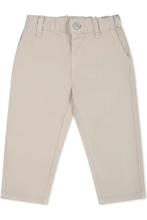 Emporio Armani Logo-plaque elasticated-waist jeans
