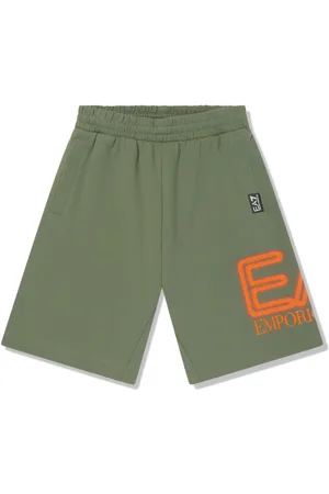 Lapin House logo-print cotton-blend shorts set - Green