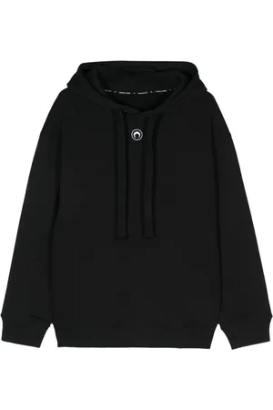 Marine Serre Crescent Moon-embroidery hoodie