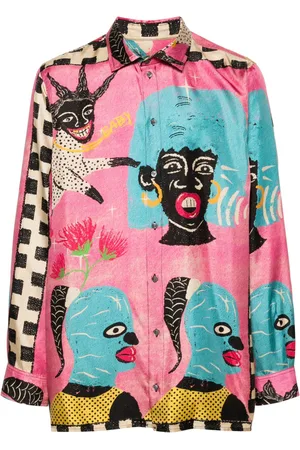 Botter Graphic-print silk shirt