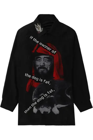 YOHJI YAMAMOTO Graphic-print silk shirt