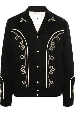 PT Torino Camp-collar embroidered jacket