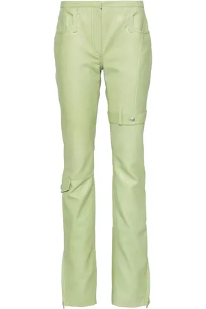 Acne Studios Logo-patch leather trousers