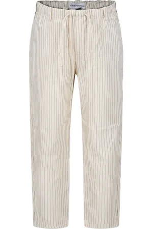 Emporio Armani Drawstring-waist striped trousers