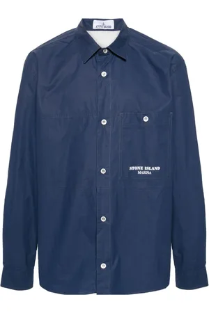 Stone Island Stripe-detail shirt jacket