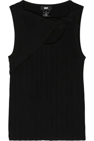 DKNY Twist-detail ribbed tank top