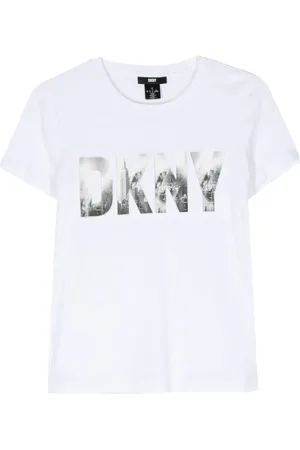 DKNY Logo-debossed cotton T-shirt