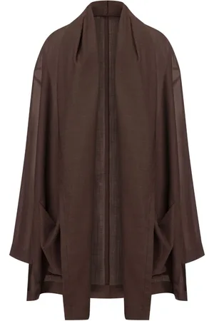 Serafini Semi-sheer wool-blend coat