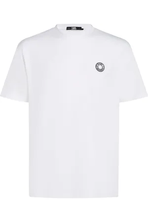 Karl Lagerfeld Circle-logo cotton T-shirt