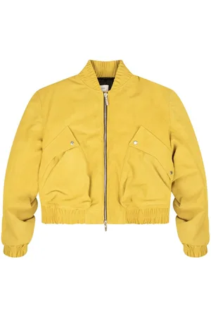 Rhude Flap-pocket suede bomber jacket