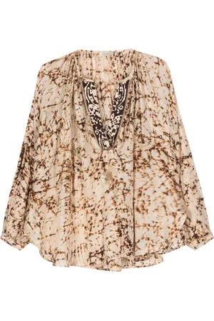 Mes Demoiselles Abstract-print silk blouse