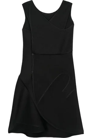 Issey Miyake Leather Like Pleats mini dress