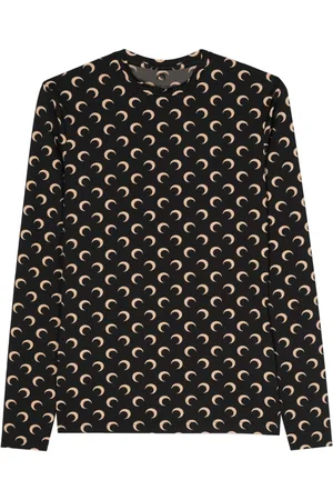 Marine Serre Moon-print jersey top
