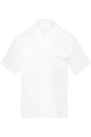 Maison Margiela Semi-sheer short-sleeve shirt
