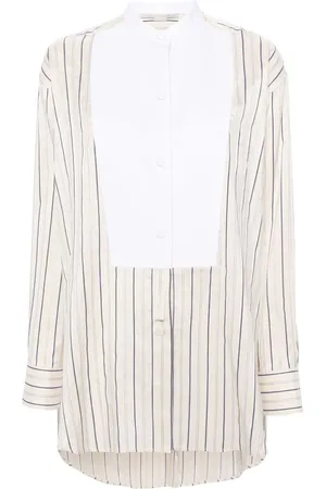 Stella McCartney Contrasting-panel striped shirt