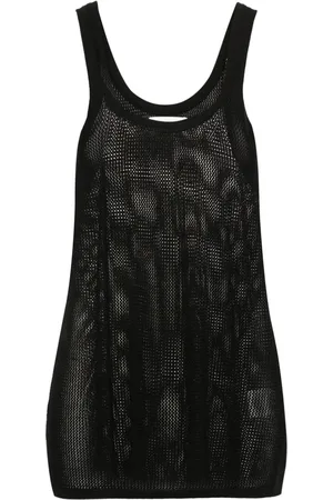 LANEUS Open-knit tank top