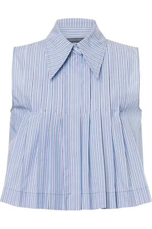 Alberta Ferretti Striped cropped top