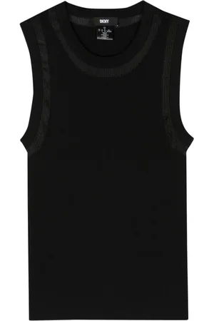 DKNY Ribbed-knit tank top