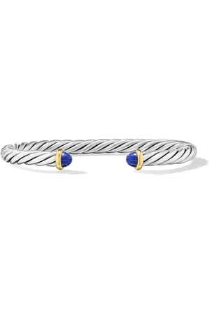 David Yurman 14kt yellow gold and sterling Cable cuff bracelet (6mm)