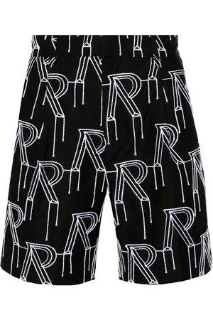 Represent Initial-embroidered tailored shorts