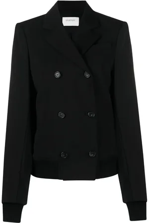 Sportmax Double-breasted wool bomber jacket