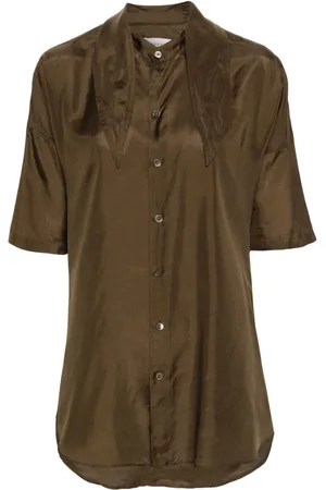 LEMAIRE Scarf-detail silk shirt