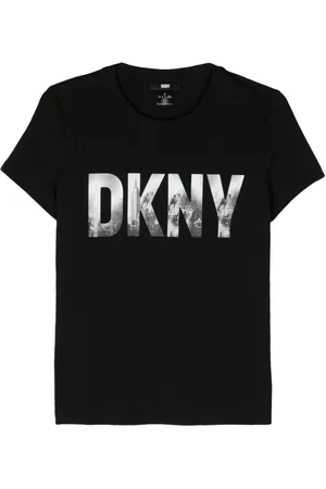 DKNY Soho logo-debossed print T-shirt