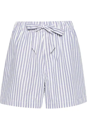 Tekla Striped poplin pyjama shorts