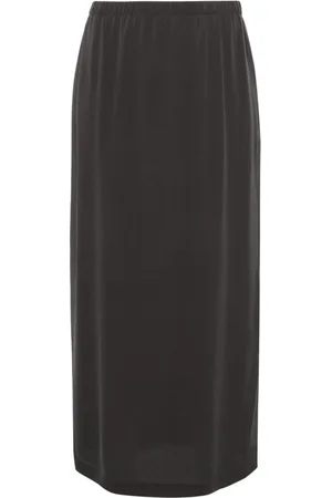 Private 0204 Straight silk midi skirt