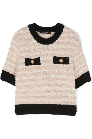 Balmain Decorative button-detail knitted top