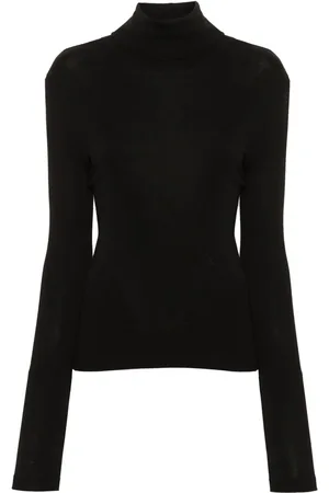 Helmut Lang Roll-neck fine-ribbed T-shirt