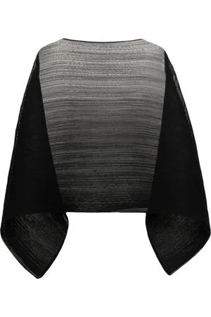 PLEATS PLEASE ISSEY MIYAKE Plissé-effect cape top