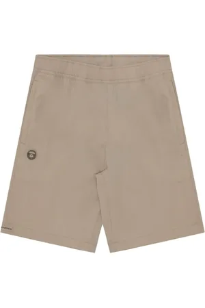 A Bathing Ape Moonface logo-patch shorts