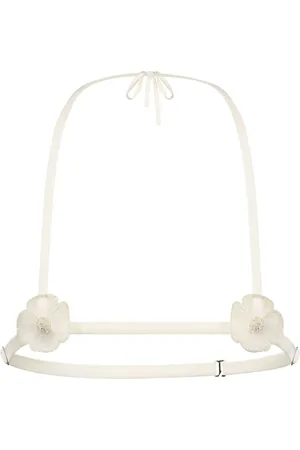 Kiki de Montparnasse Chouchou floral-appliqué bra