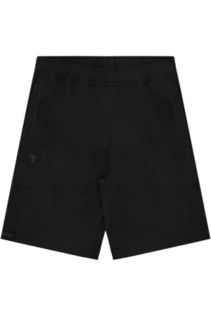 A Bathing Ape Moonface logo-patch shorts