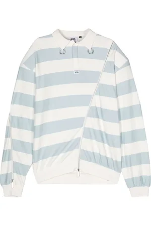 GCDS Striped jersey polo shirt