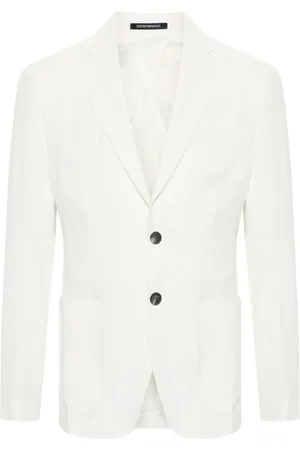 Emporio Armani Single-breasted linen blazer
