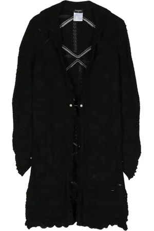 CHANEL 2004 pearl-button cotton cardigan