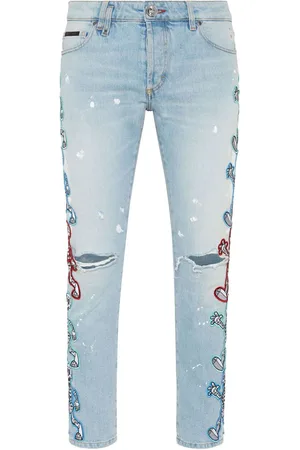 Philipp Plein Skully Gang low-rise skinny jeans