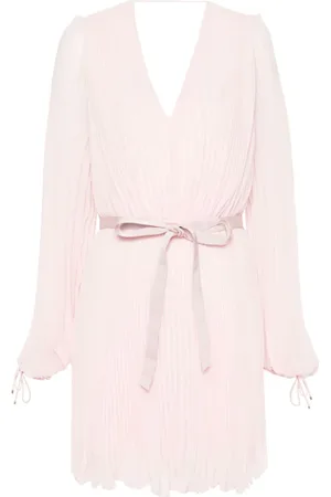Max Mara Fully-pleated chiffon mini dress