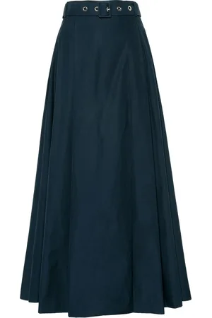 Max Mara Gilda pleat-detail poplin skirt